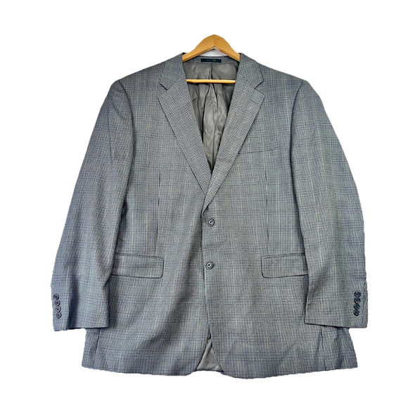 CHAPS RALPH LAUREN Mens 48L Gray Silk Wool Blazer Sport Coat Suit Jacket Golf